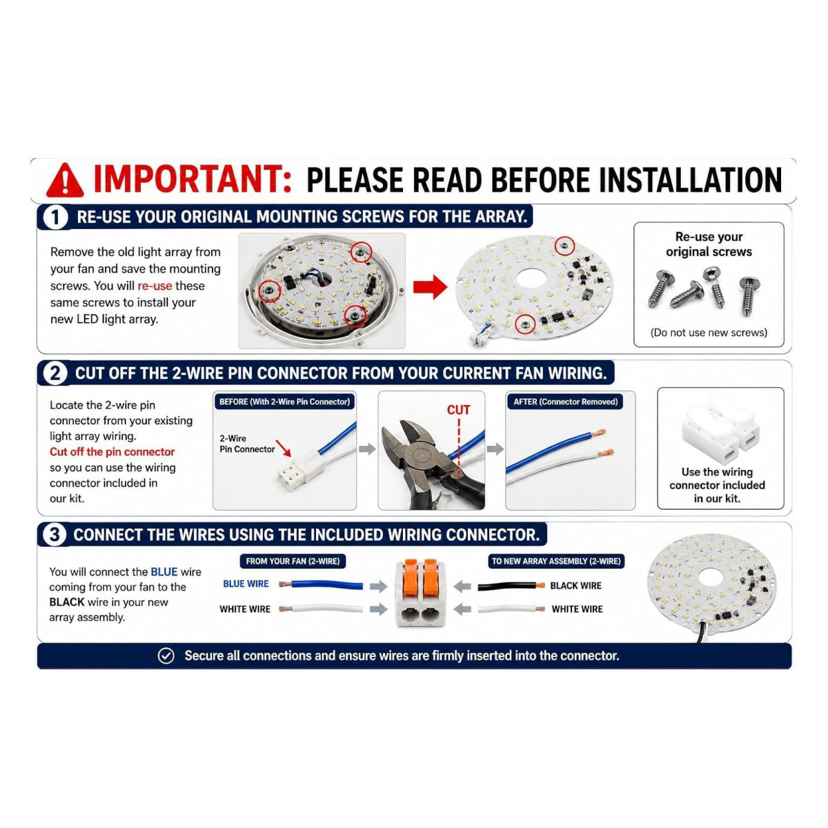 105000-0784WW Fan LED Light Kit