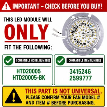 HTD20005-BK Fan LED Light Kit