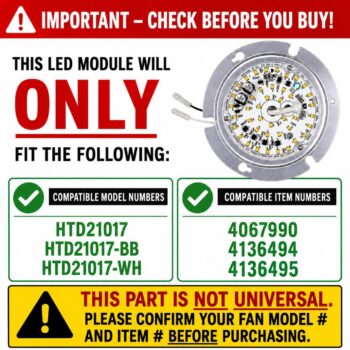 HTD21017-BB Fan LED Light Kit