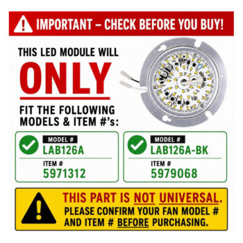 LAB126A Fan LED Light Kit